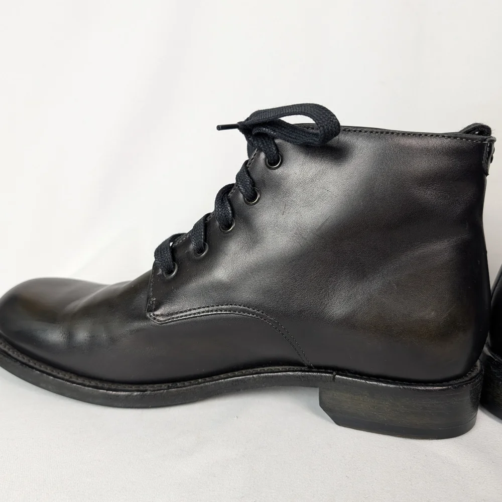 John Varvatos Leather Lace Up Ankle Boots